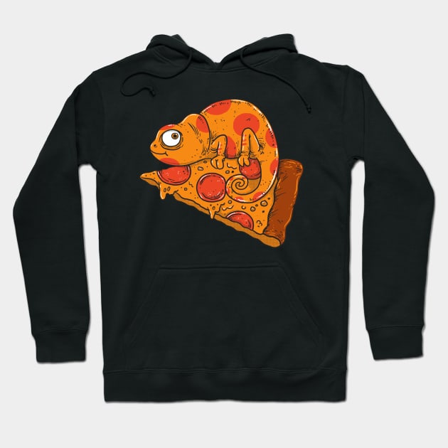 Pizza Chameleon Hoodie by ppmid